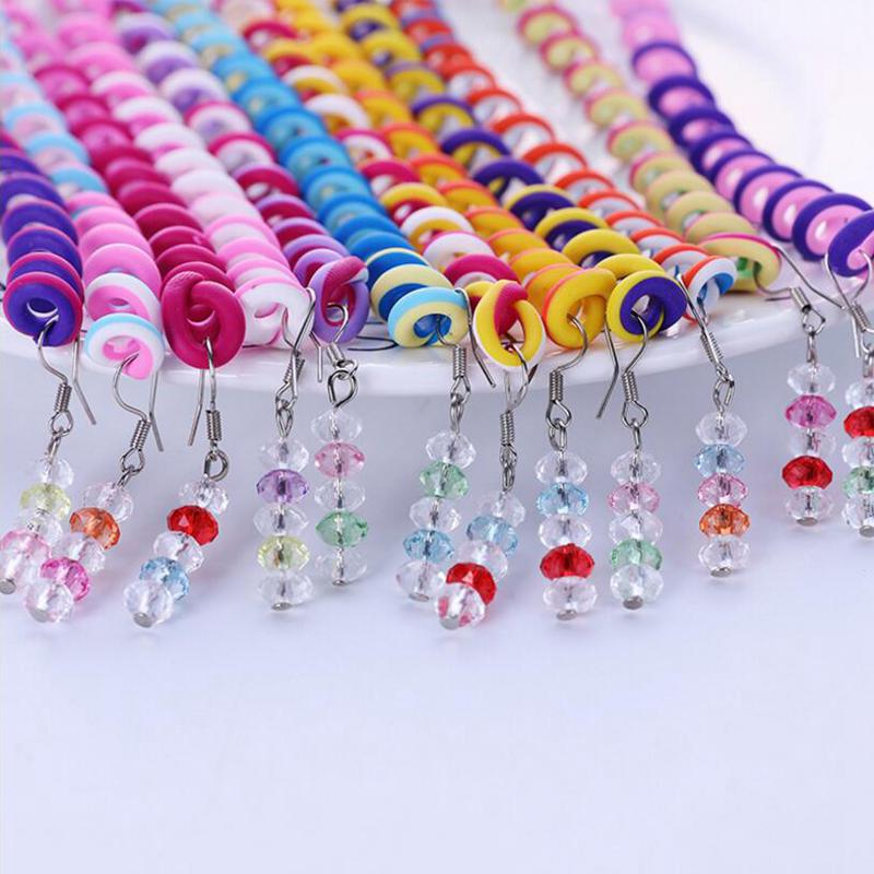 5/6 unids/lote cinta para el pelo para niñas de Color arcoíris bonita banda para el pelo cristal elástico largo bandas para el pelo para Niños Accesorios para el cabello