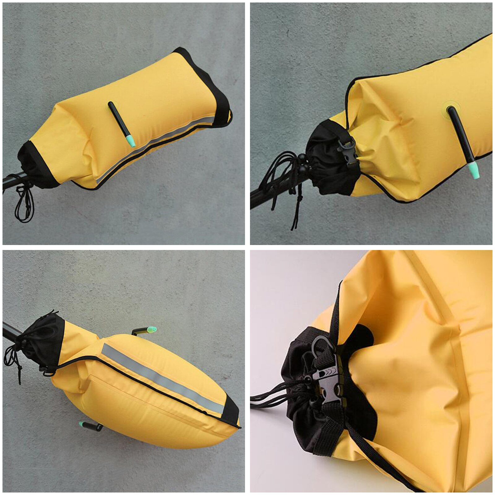 Canoe Kayak Boat Paddle Float Double Chamber Quick Release Floating Bag