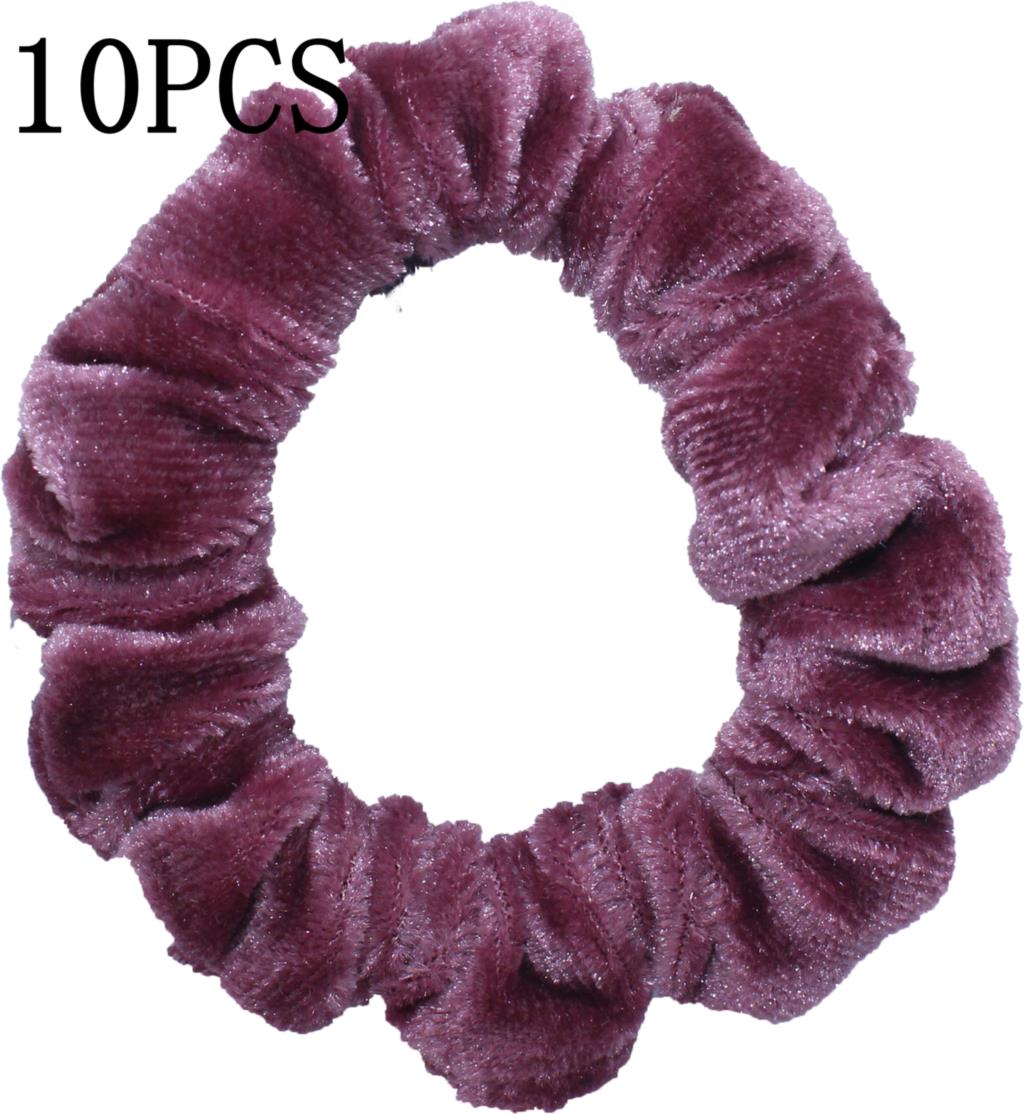 Paquete de Scrunchies del pelo de terciopelo para niña, bandas elásticas para el pelo, conjunto de soporte para cola de caballo, accesorios para el cabello, sólido, sin arrugas, 10/6 Uds./lote