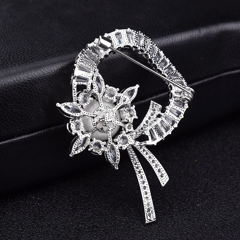 verrotten Bäume Blume bilden Stifte Und Broschen Mit AAA Zirkonia und Mann-gemacht-Perle Mantel Zubehör frauen Geburtstag