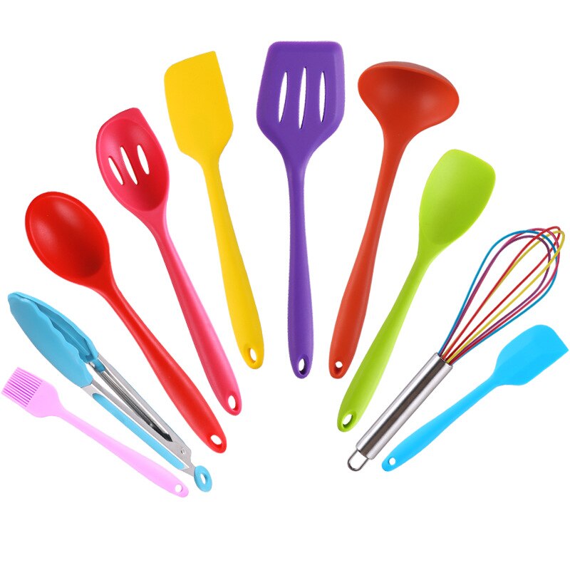 Ustensiles de cuisine antiadhésifs en Silicone, main de maman, outils de cuisson: 10PIECE MIX
