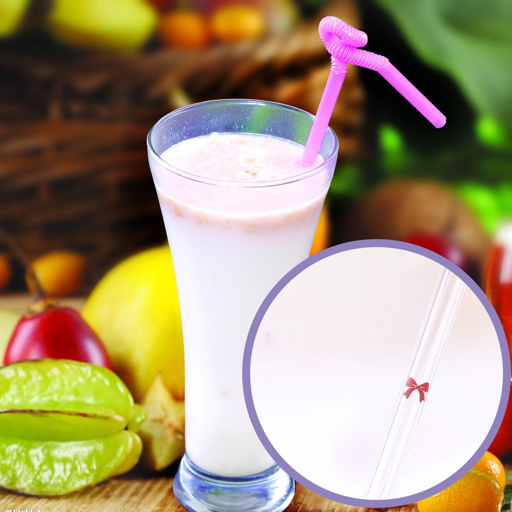 Reusable Colorful Cute Cartoon Children'S Baking Glass Straws Are Beautiful Simple Fresh And Fashionable