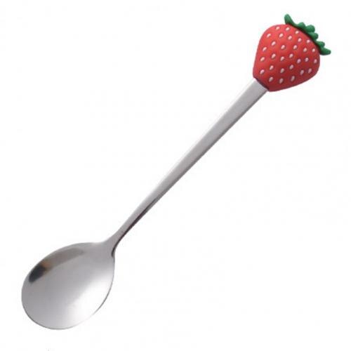 Thee Lepel Schattige Handige Fruit Vormige Mini Cartoon Ijs Scoop Voor Restaurants: L Red Strawberr