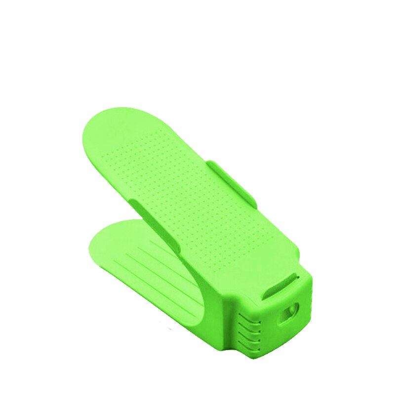 Shop Display Shoe Racks Double Cleaning Housekeeping Space-Saving Plastic Rack Storage Shelf Store Shoe Stand Shoemaker zapatero: Green Color