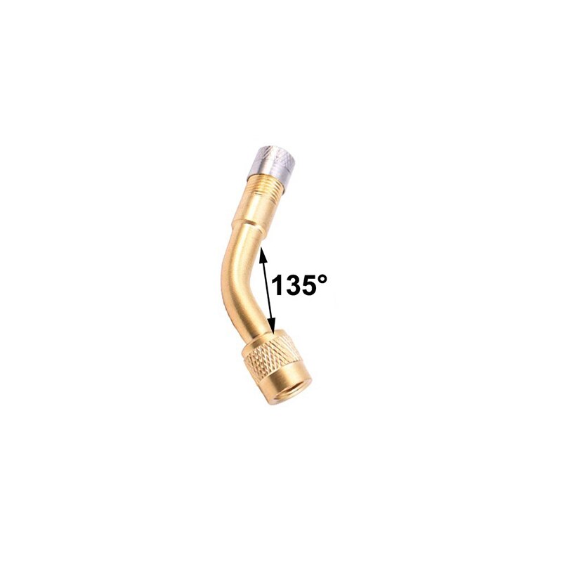 Air Tyre Ventiel Uitbreiding Adapter Band Reparatie Tool Voor Auto Vrachtwagen Motorfiets Fiets Accessoires 45 90 135 Graden Messing: Gold 135 Degree