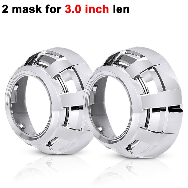 3.0 2.5 Inch Projector Lens Mask Headlight Projector Lenses Shroud For Koito Q5 Hella 3R G5 Bi-Xenon Headlights Lens Masks Refit: 2pcs LH mask
