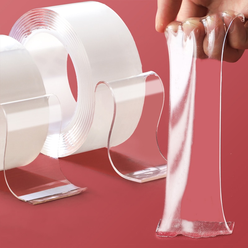 1M/2M/3M Double Sided Adhesive Nano Magic Tape Transparent Strong Organizer Holder Traceless Waterproof Reusable Home Glue Tape