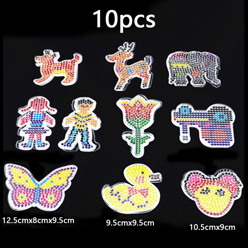 Juego de 24/36/48 colores de cuentas Hama, juguetes de cuentas, 5MM, educativo para niños, bricolaje, fusible de juguetes, cuentas, tamaño grande, hojas de papel de planchado
