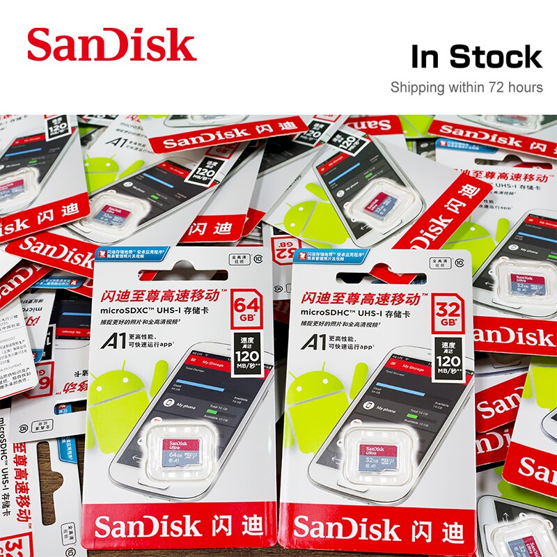 100% oryginalna karta Micro SD SanDisk Class10 TF 16gb 32gb 64gb 128gb maks. 98 Mb/s karta pamięci microSD + adapter + czytnik kart