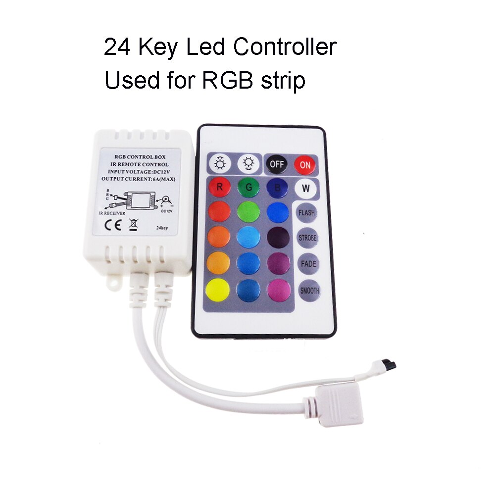 24 Key Led Controller Learning 24Key RGB controller met DC draad DC12V-24V 6A 4 p... – Vicedeal