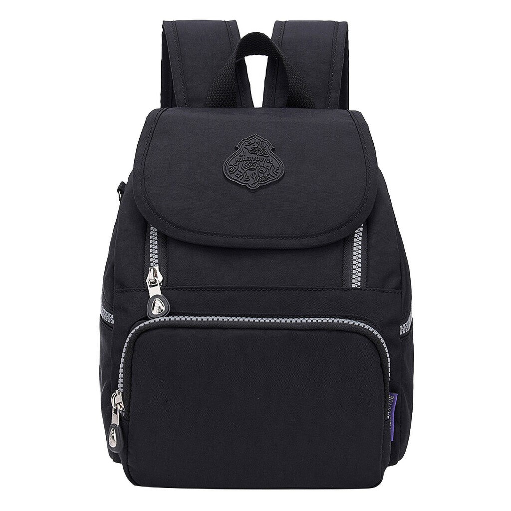 Nylon mini backpack women Shoulder Bag Waterproof Daily Shopping Backpack sac a dos femme voyage #G2: Black