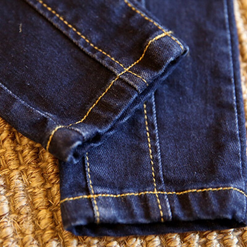 Barn vår höst byxor elastiska jeans byxor för 3-12 år tjejer barnkläder fritidsbyxor kläder byxor