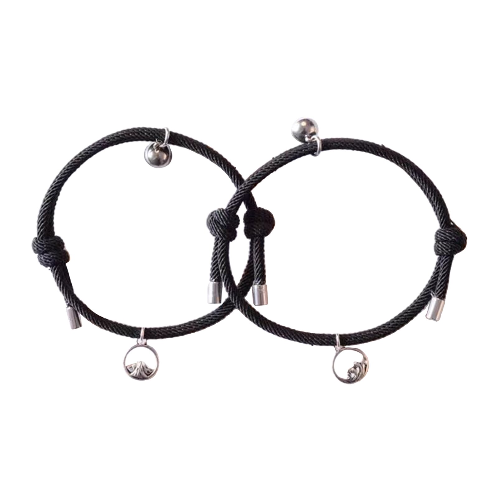 Ein Paar Liebhaber Passenden Armbinde Geflochtene Magnetische Abstand Armbinde für Frauen und Männer, Größe ist geeignet für sterben meisten menschen: 1