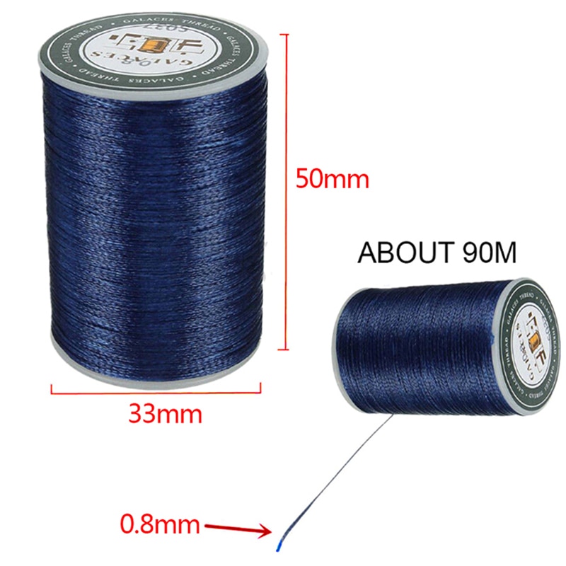90 metriä 0.8mm litteää vahattu lanka nahkaompelu erikoislinja ompelu litteä kaulakoru köysi helmi tee itse korujen valmistus