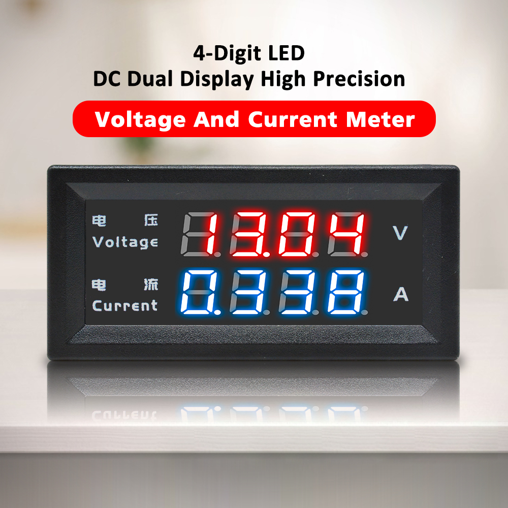 Diymore M4430 DC 100V 200V 10A Electronic Digital Voltmeter Ammeter 0.28'' LED Display Voltage Regulator Volt AMP Meter Tester
