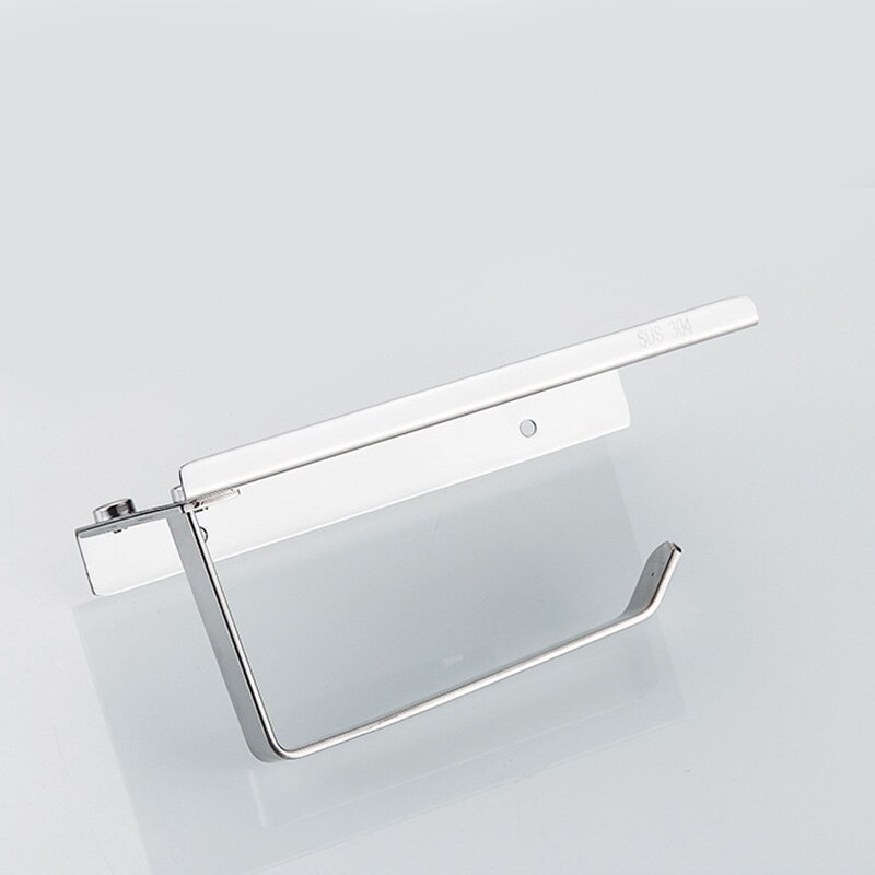 ROVOGO Edelstahl Wc Papier Halfter mit Telefon Selbst, Schlecht Zubehör Gewebe rollen Spender Speicher