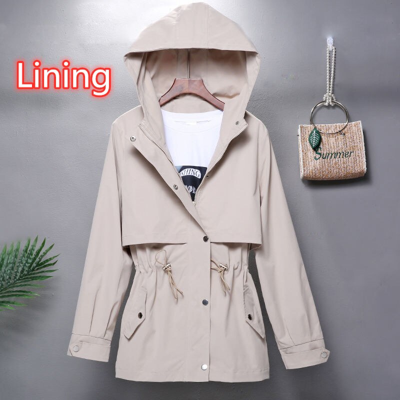 Høst damejakke hvit kåpe langermet kausal vindjakke famale basic jakker med glidelås yttertøy topper  h104