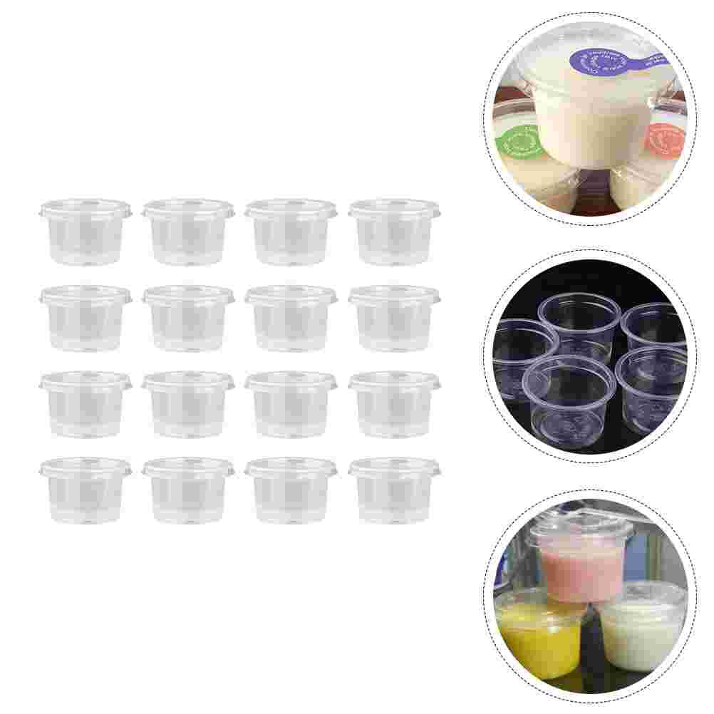 100 Sets Van Plastic Mousse Cups Met Deksels Mousse Containers Voor Cake Winkel