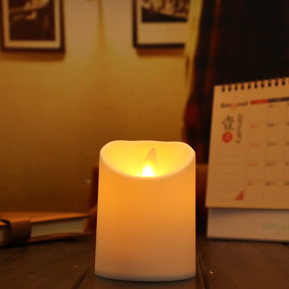 3pcs/Set Luminara Ivory Flameless Candle Moving Wick Simulation Candle Lamp Party Wedding Birthday Decorations