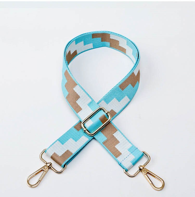 HJKL Handle Bag Strap For Women Removable DIY Shoulder Rainbow Handbag Accessories Cross Body Messenger Nylon Bag Straps: E