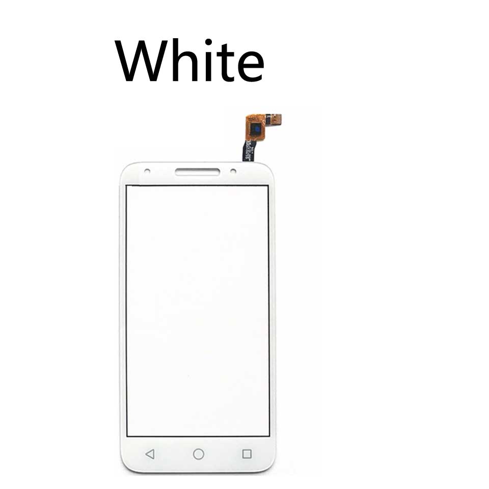 Pantalla táctil para Alcatel One U5 contacto OT5044 OT 5044D5044T 5044Y 5044R Touch Sensor de Panel de pantalla digitalizador de reemplazo de vidrio: White-No tool