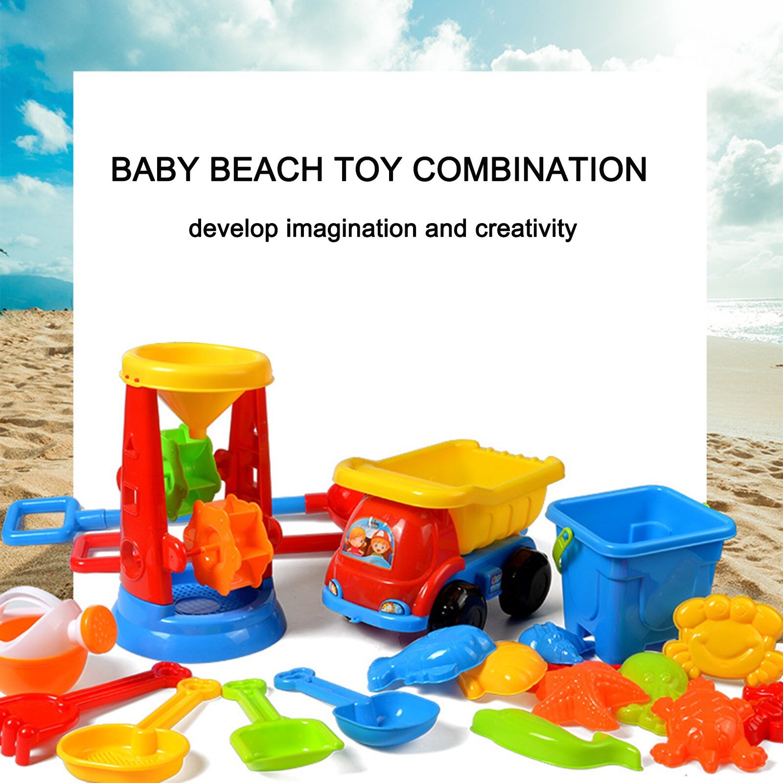 Kinderen Strand Speelgoed Set Tuinieren Set Grote Zandloper 9 Stuk Strand Speelgoed Zand Set Zand Play Zandbak Outdoor Speelgoed playa Niños