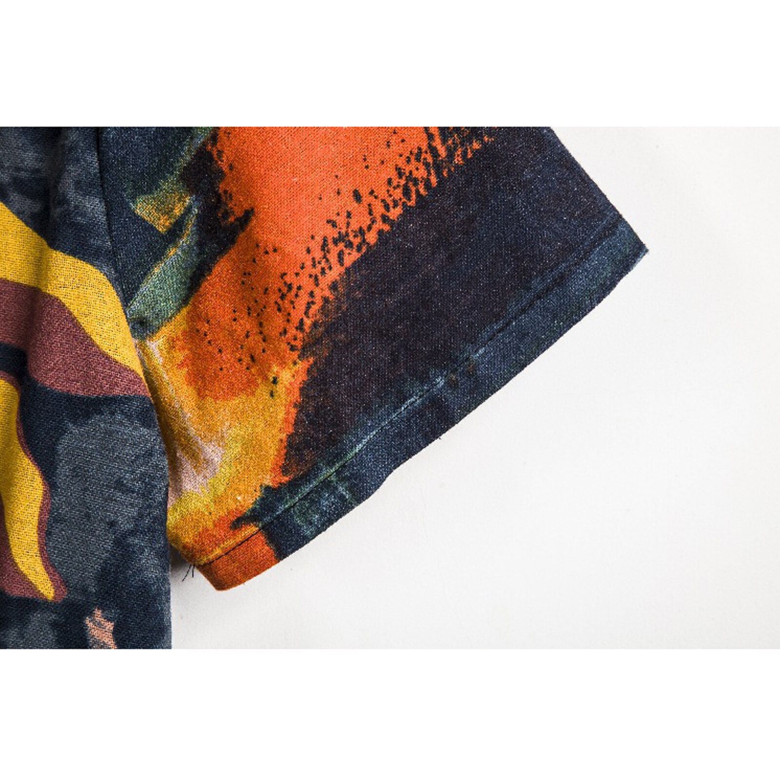 Print Lente Heet Verkoop Mannen Strand Shirt Korte Mouw Bloemen Losse Casual Shirts Plus Us Size Losse hawaiian