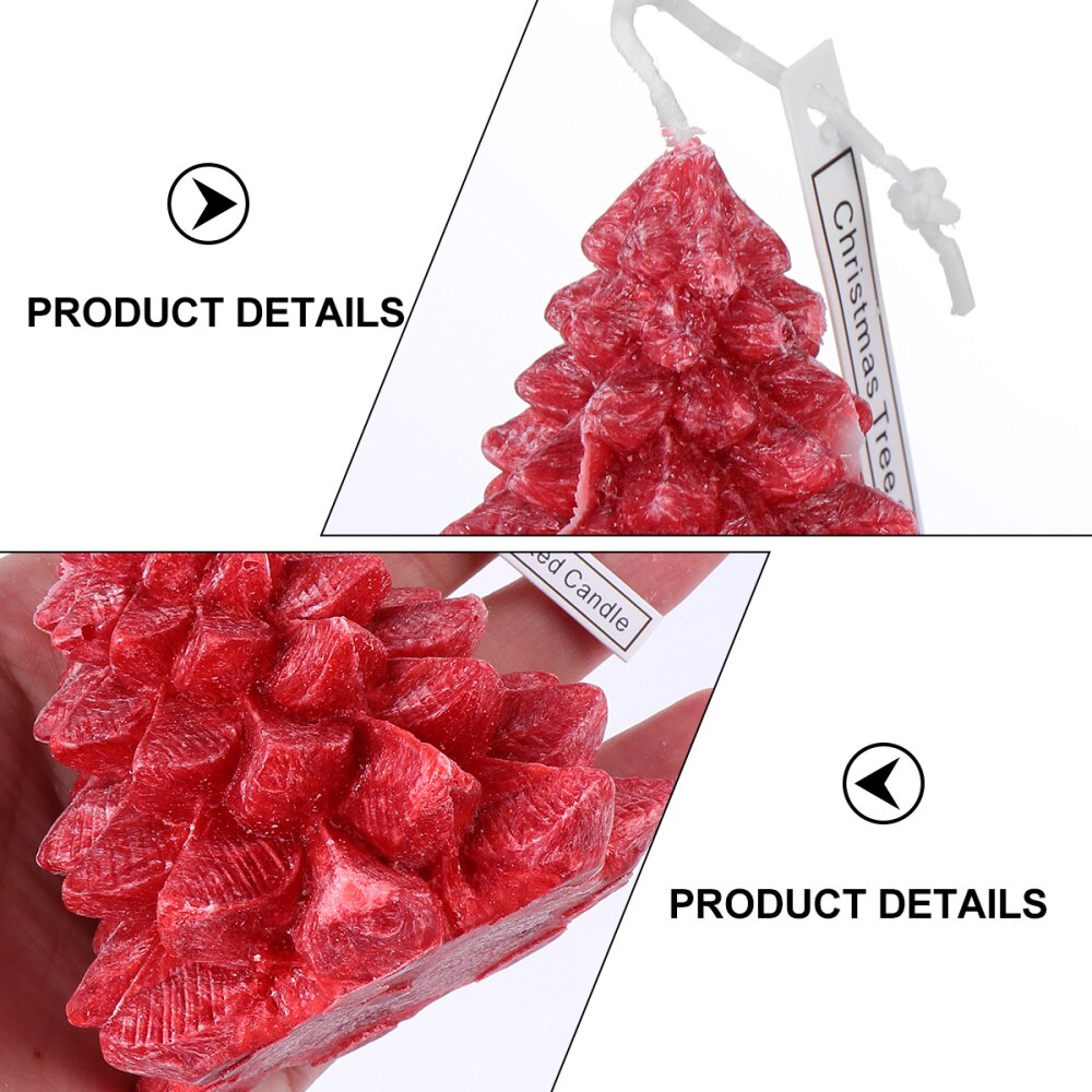 1Pc Candle Christmas Tree Wax Candle Exquisite Christmas Props