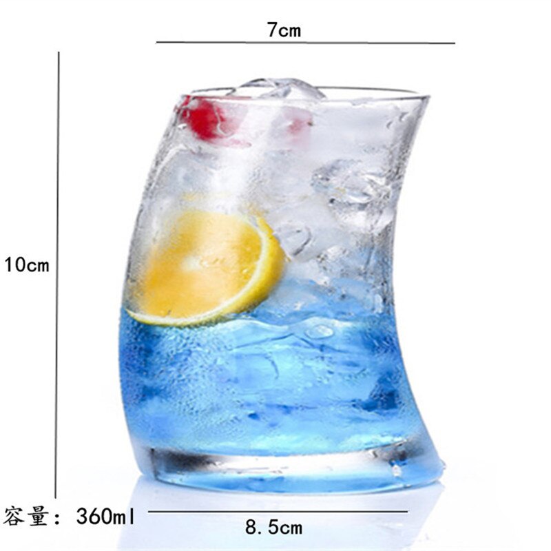 Funny Glass Cup Sailboat Clear Transparent Wine Cup Drinking Glasses Cute Cocktail Glass forWedding Juice Beer Whiskey Champagne: 360ML