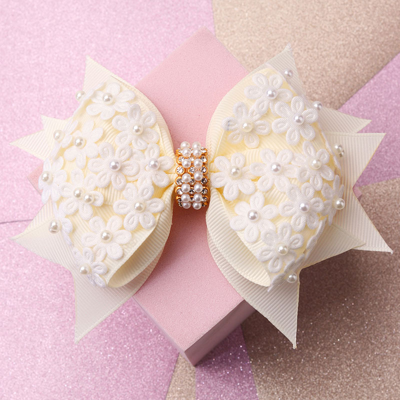Épingles à cheveux nœud papillon en dentelle Kawaii pour filles, fleur, papillon, pince à cheveux, perle, boutique, vêtements de sauna, outils de coiffure,: BLEU CIEL