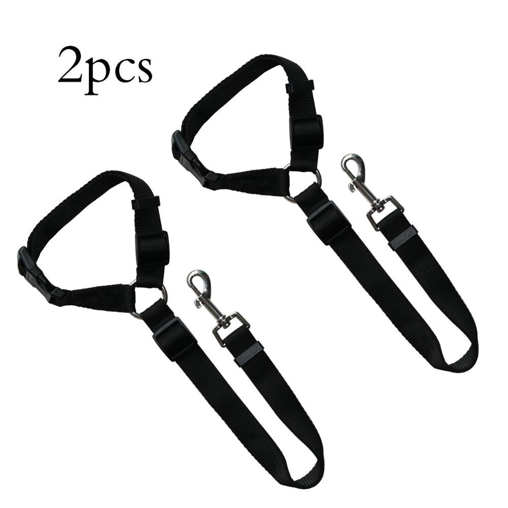 2 Packs Hond Kat Veiligheid Seat Belt Riem Auto Hoofdsteun Restraint Verstelbare Nylon Stof Hond Hoofdsteunen Voertuig Veiligheidsgordels Harness