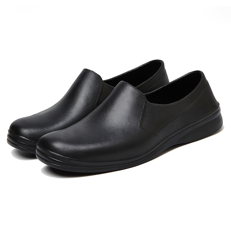 Zapatos De trabajo para hombre, calzado antideslizante, suave, impermeable, color negro, para Hotel, restaurante: XXXL