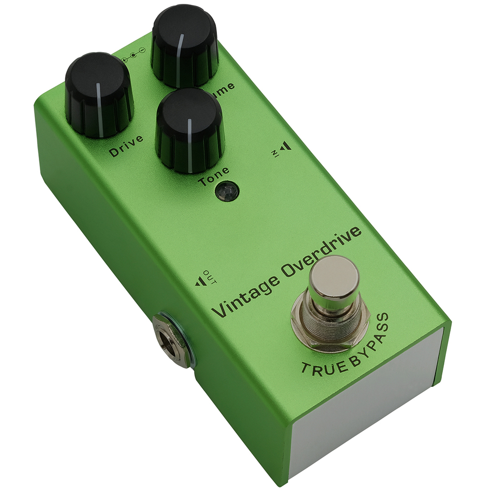 Pedal de guitarra eléctrica Vintage Overdrive/Distortion Crunch/Distortion/Sueño de EE. UU./Coro clásico/Fase Vintage/Delay Digital: Verde claro