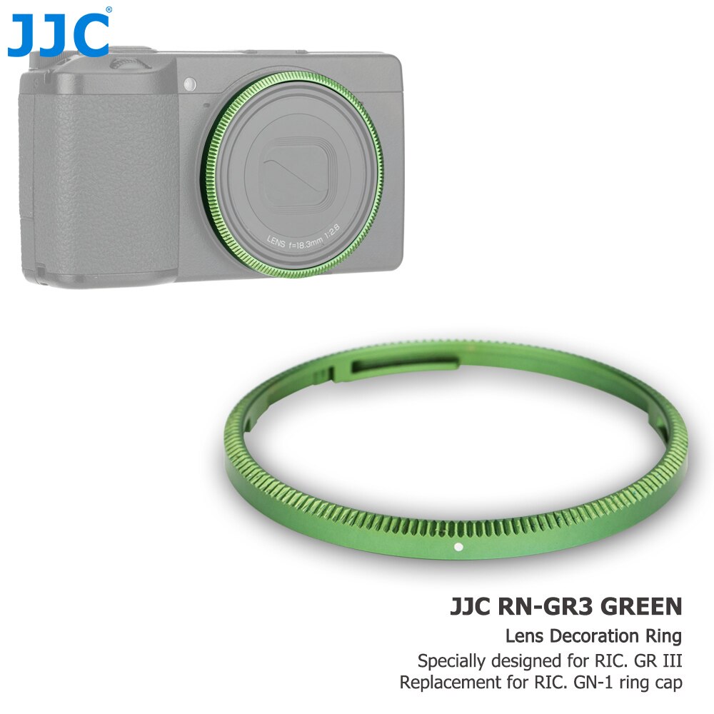 Jjc holdbar aluminium linsering til ricoh gr iii griii  gr3 kamera erstatter ricoh gn -1 linsedekoration ringhætte