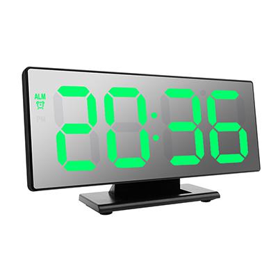 Suuri numeronäyttö despertador led-herätyskello lämpötilanäyttö digitaalinen yövalot kellopöytä torkkutoiminnolla usb kodinsisustus: Musta kuori vihreä