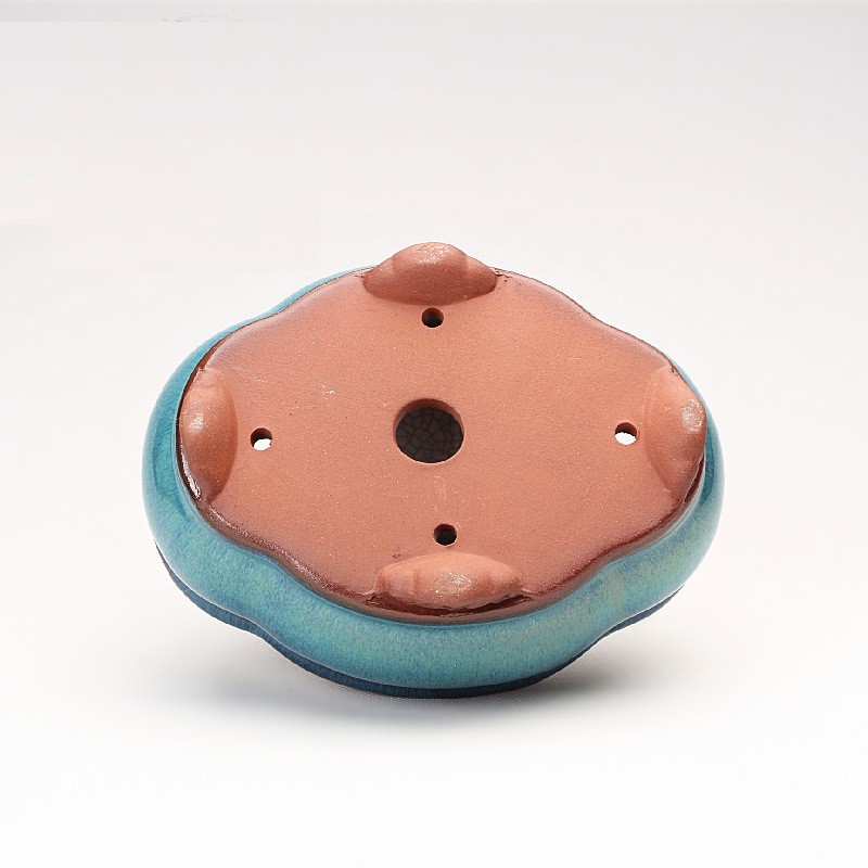 Vaso de flores bonsai estilo chinês criativo ventilar areias roxas cerâmica artesanato vaso de plantas plantador para escritório doméstico