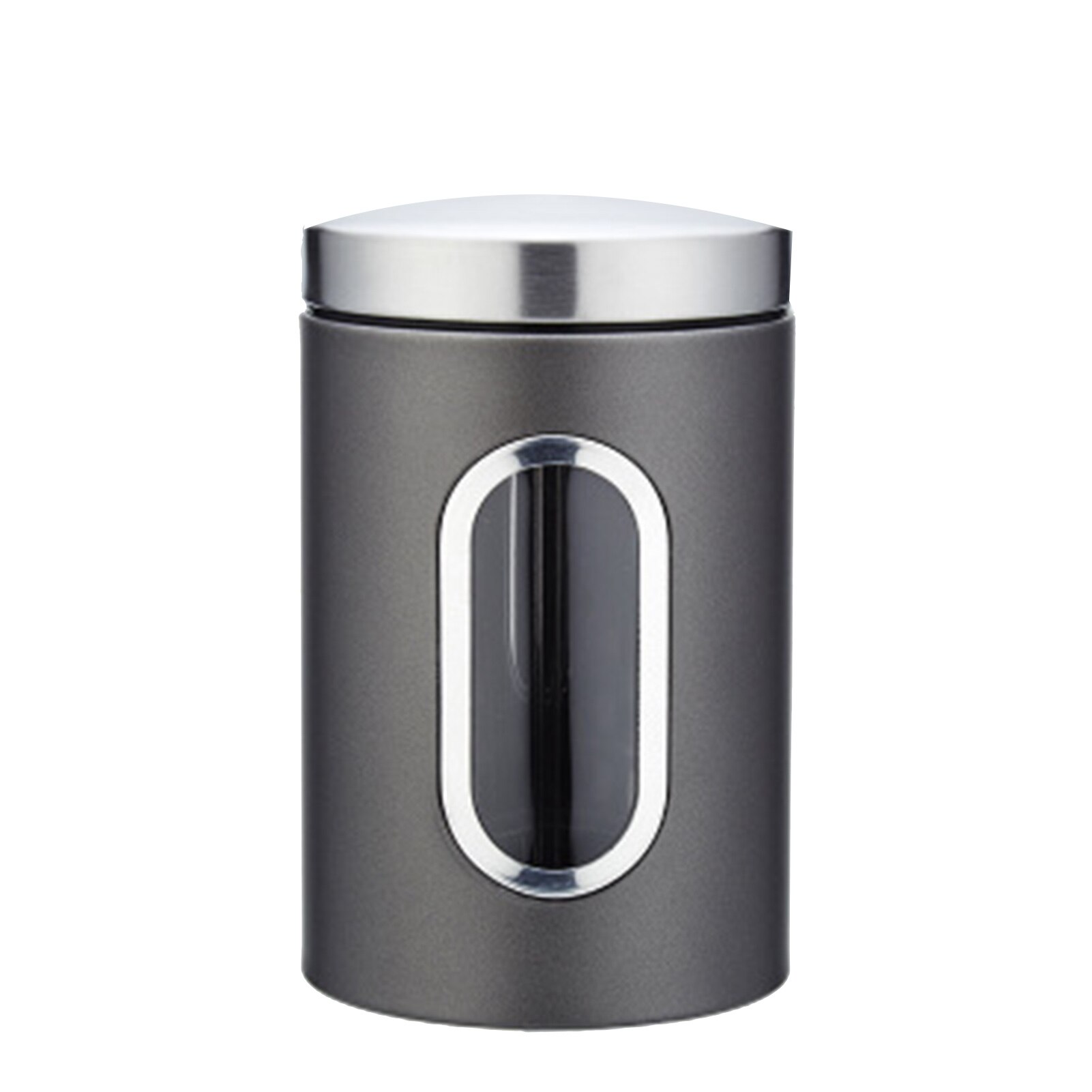 Bocal de rangement en acier inoxydable, pot de rangement en verre de cuisine pour le thé, le café, le sucre, la farine et le café: 3