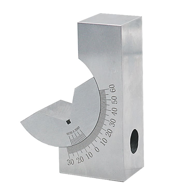 1PC High Precision Angle Block Gauge 0 To 60 Degree Adjustable Micro Angle Gauge With Wrench Angle V Block Gauge Tools