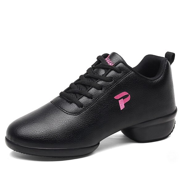 Women's Stylish Black Lightweight Plain Toe Dance Shoes