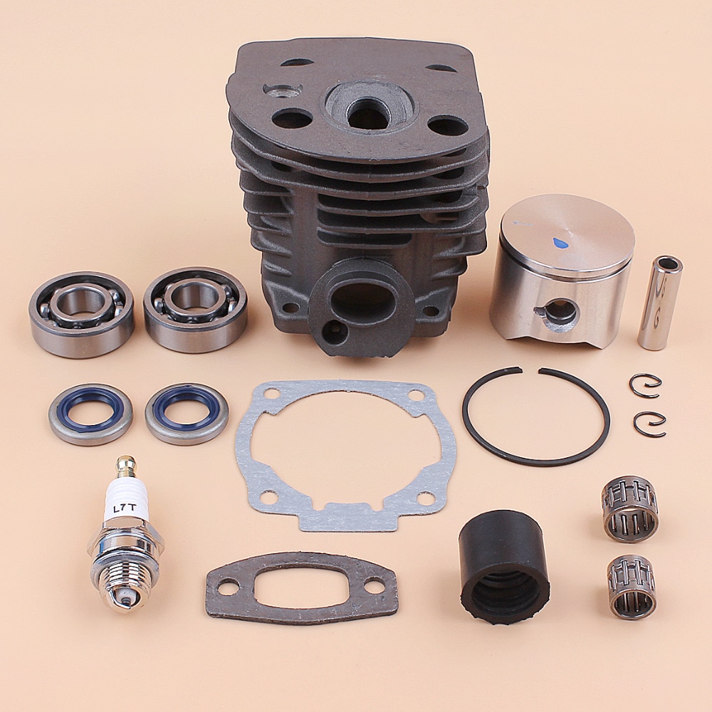 45mm cylinder kolv vevlager oljetätning motorsats passar husqvarna 55 51 50 motorsåg ombyggnad delar oem 503168301