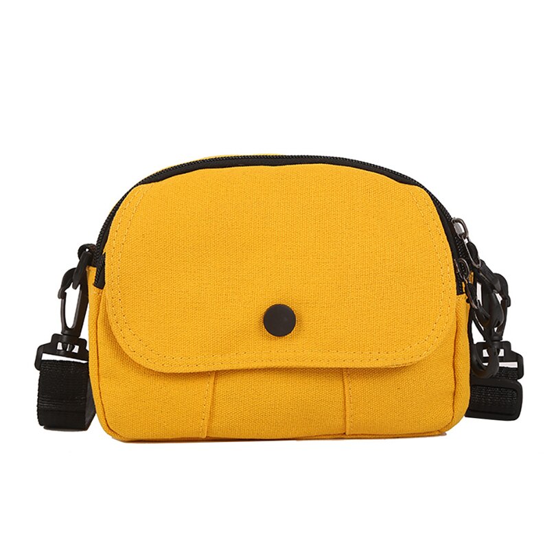 Kvinnor budväskor canvas små axelhandväskor väska casual cross body väskor kvinnlig clutch handväska bolso  a20: Gul
