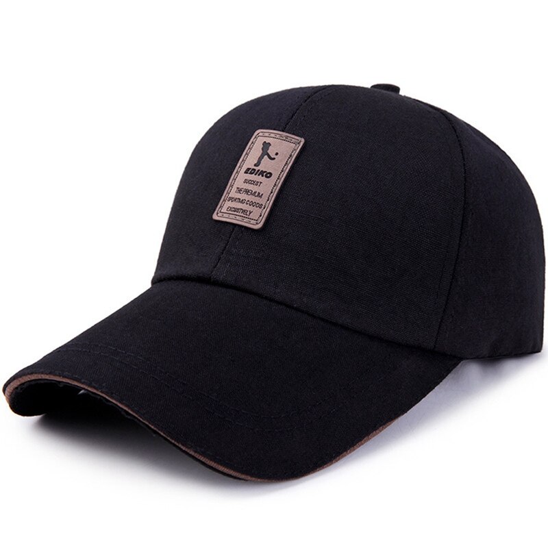 Lente Eenvoudige Verlengd Dakrand Baseball Cap Mannen Zonnebrandcrème Zonnescherm Leisure Zonnehoed Zomer Golf Hoed: BK