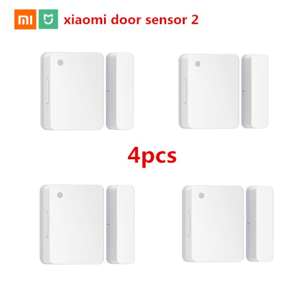 Xiaomi-Sensor de puerta y ventana Mijia 2 Original, Detector de alarma antirrobo de seguridad con conexión Bluetooth, para aplicación MI Home: 4 pcs
