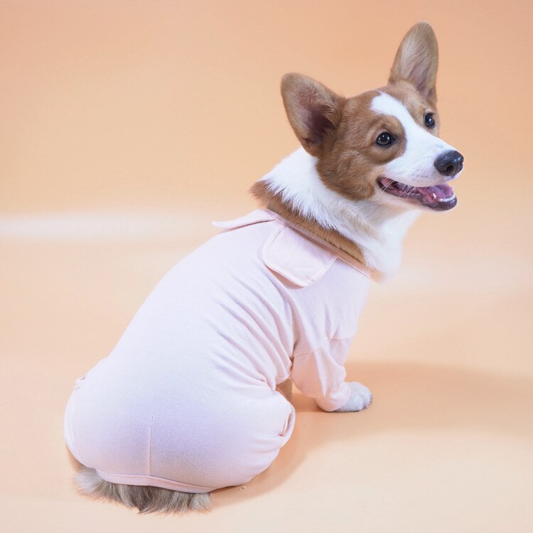 Ubrania dla psów zwierzęta psy piżamy corgi wiosna jesień małe średnie odzież dla psów Super miękki pies kostium ubranko dla psa piękne