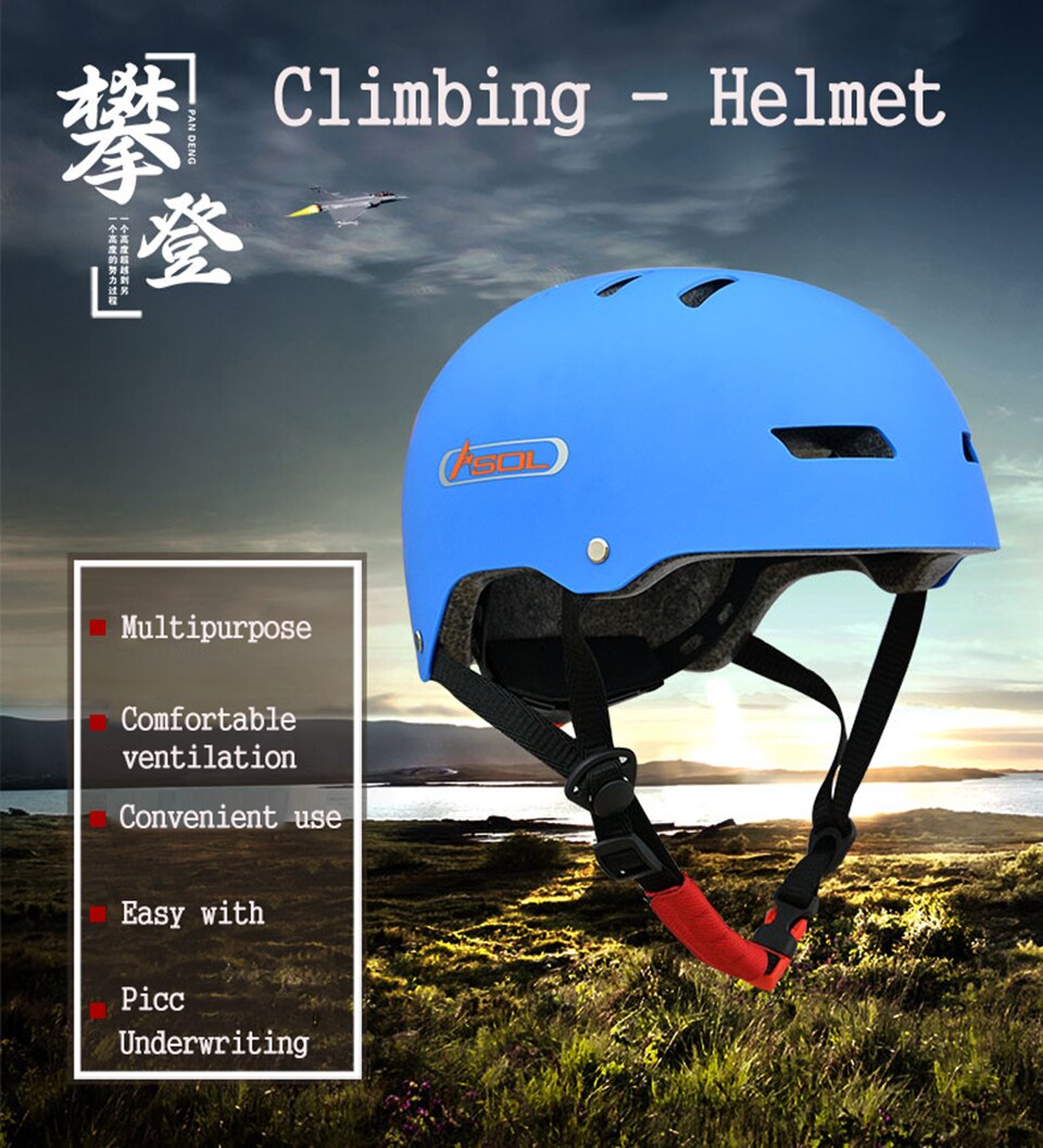 ASOL Professionelle Bergsteigen Helm Integral- geformten Atmungsaktive Sicherheit klettern Helm Driften waten Hütte