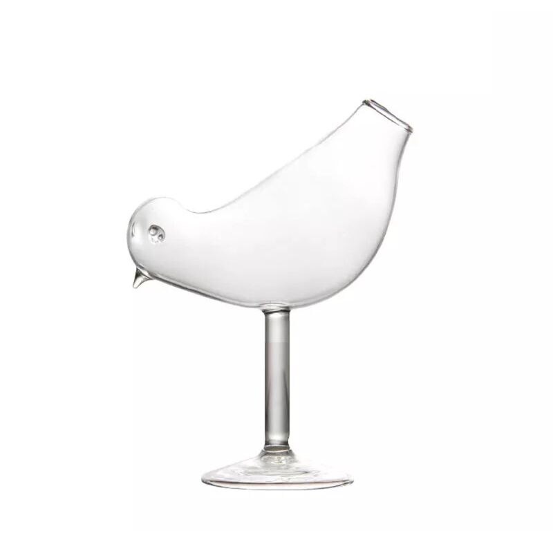 150Ml pájaro forma copa de Cocktail vidrio personalidad Molecular ahumado: B