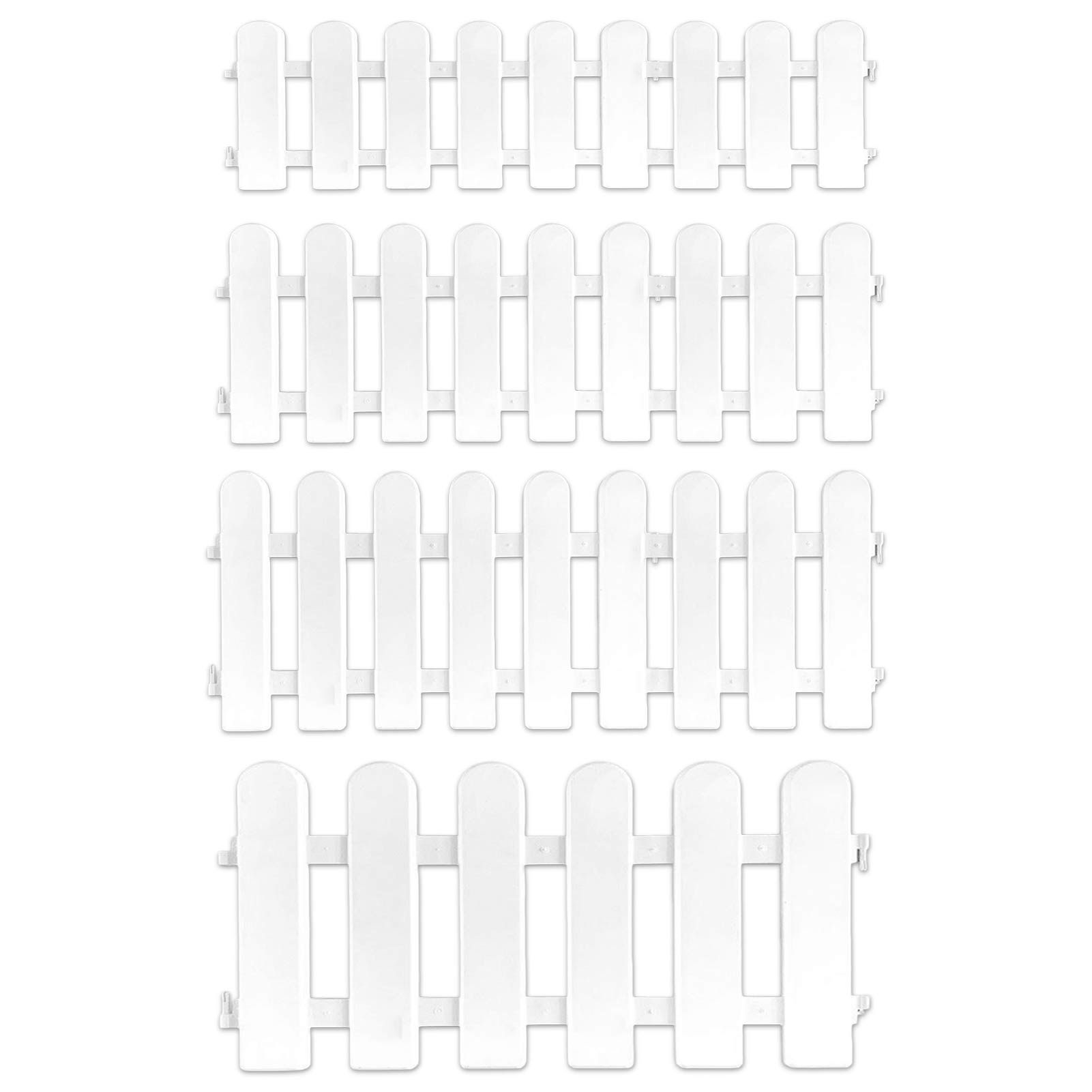 Garden Fence DIY Picket Fence Easy to Install Garden Decor White non-toxic durable odorless not perishable Garden Decoration