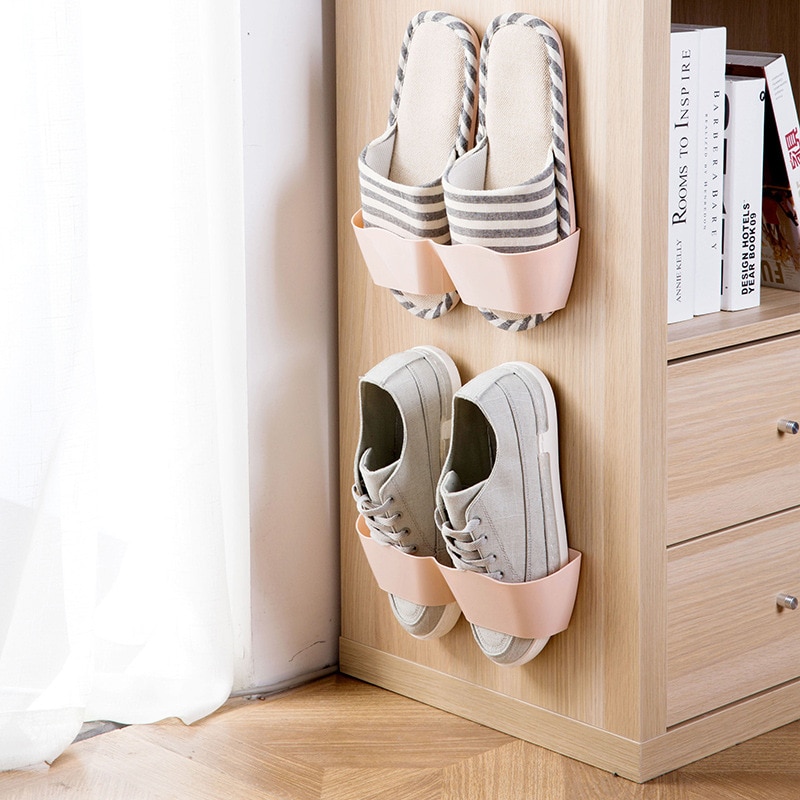 Estante de almacenamiento para colgar zapatillas, estante plegable de doble capa para zapatos, organizador de almacenamiento, Zapatero