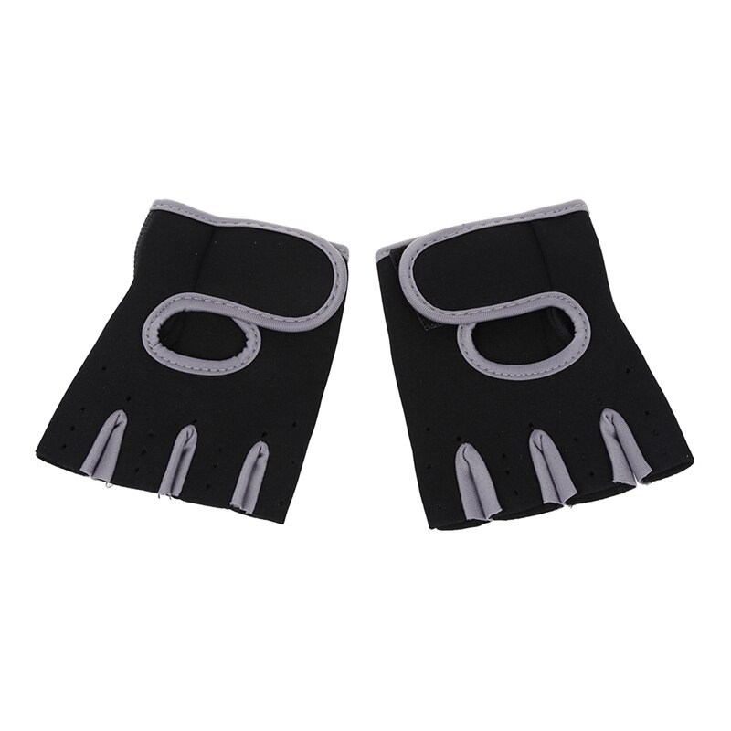 2 pares de nuevos guantes deportivos de medio dedo para hacer ejercicio de levantamiento de pesas m-negro con borde azul y negro con Gr
