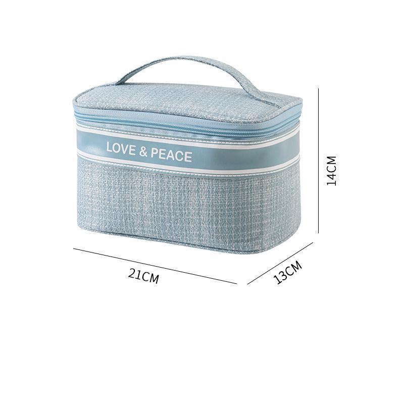Make-uptas zomer toilettas trousse de toilette neceser mujer cosmetische tas vrouwen make-updoos met grote capaciteit: Blauw